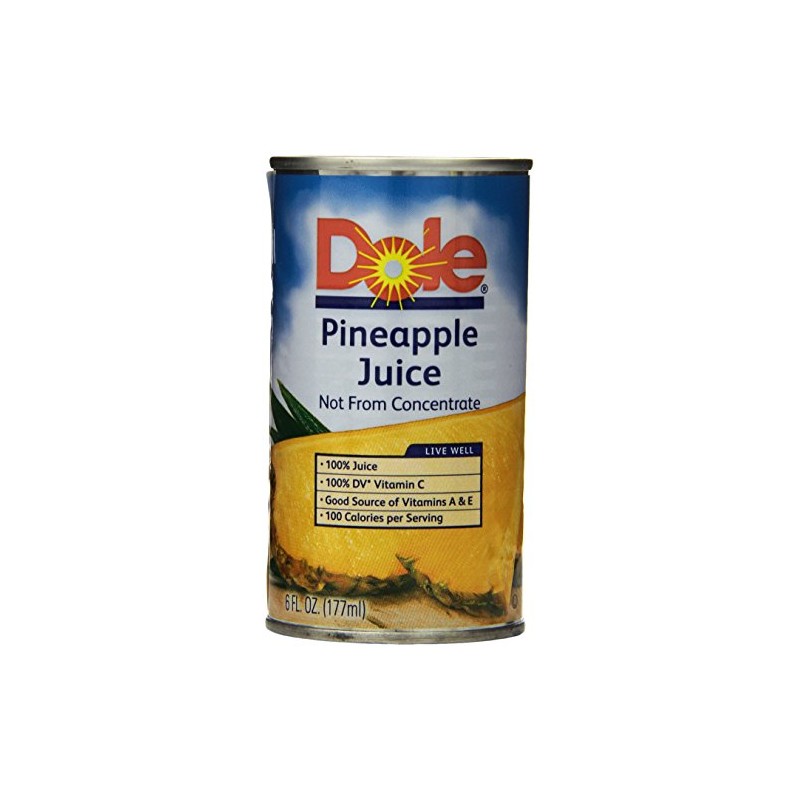 Dole Pineapple Juice, 6 Fl Oz (Pack of 24)