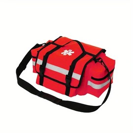 LINE2design First Aid Bag  EMT Bag  Medical Supplies Trauma First Responder Bag  Red LARGE