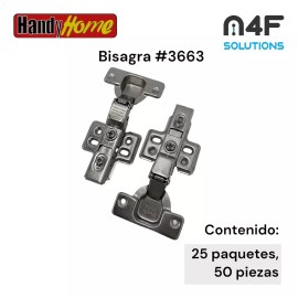 Handyhome Bisagra Handy Home 11.5 Cm X 6.2 Cm 25paq 50pz Cierre Suave