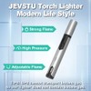 JEVSTU Torch Lighter, Butane Lighter 6.0in Long with Fuel Level