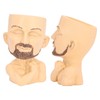 Face Planter Pot with Drainage Hole Man Face Flower Pot