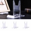 FIBOUND 12-Pack Adjustable Acrylic Display Easels - Multi-Purpose Clear Plastic