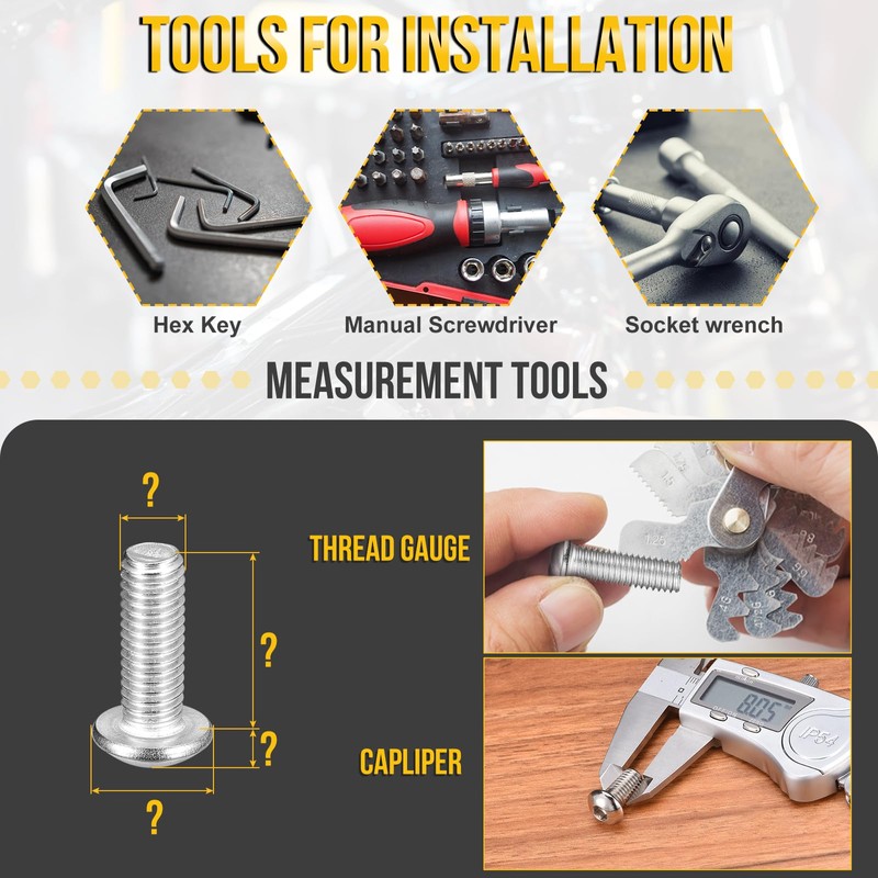 DTGN M8-1.25x25mm Button Head Socket Cap Screws - 10Pack -