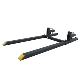 elfinrm 60 2000lbs Heavy Duty Pallet Forks with Adjustable Stabilizer Bar Replacement for Loader Bucket Skid Steer Tractor