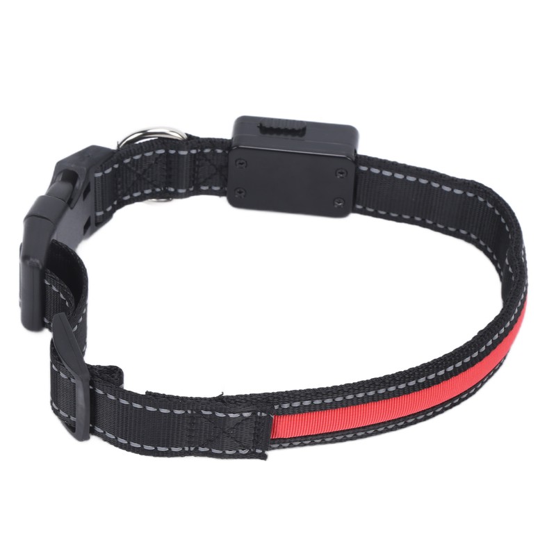 LED Dog Collar USB Rechargeable Solar Luminous Collar Adjustable Lighted