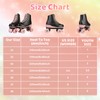 XUDREZ Roller Skates for Girls and Women, Black PU Leather