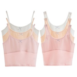 Amuhou - brasier de entrenamiento con forro de algodón para niñas, Set de 6, 7-8 Años