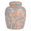 Creative Co-Op Decorative Ceramic Ginger Jar with Lid, Blue and