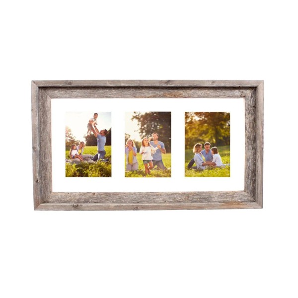 HomeRoots 3 5X7 Rustic White Picture Frame With Plexiglass Holder
