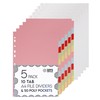 Ziffs Office® [5 Pack] A4 File Dividers 10 Part &