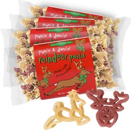 Pastabilities Fun Shaped Pasta for Kids - Reindeer Rudolph -Reindeer Christmas Holiday Theme, Non-GMO Natural Wheat Pasta, All-Natural, Kosher Certified, Made in the USA, (4 Pack, 14 Oz)