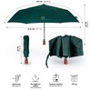 PERLETTI Green Men's Automatic Umbrella with Wooden Handle - Boys
