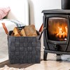 Relaxdays Woven Felt Basket, Foldable Storage Basket, Felt Shelf Basket