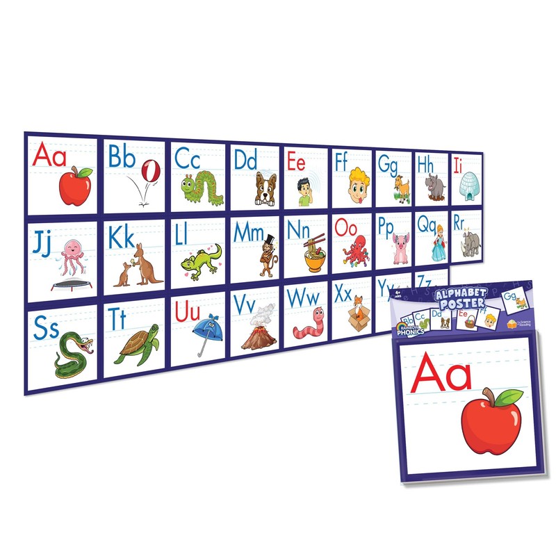 Junior Learning: Rainbow Phonics: Alphabet Poster - Images Representing Letters