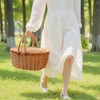 GRANNY SAYS Picnic Basket, Wicker Basket with Insulated Cooler, Woven
