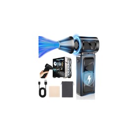 YUHUO Upgraded Compressed Air Duster, 360000 RPM Electric Air Duster with 5 Gear Power Motor, 8000mAh Rechargeable Cordless Mini Blower Jet Turbo Fan Replace Air Can for Computer Keyboard Car Outdoor