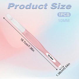 10mm Large Size Crochet with Ergonomiv Handle, Long Rubber Handle Crochet Hook, Knitting Giant Crochet Hooks for Chunky Yarn, Scarf, DIY, Wool Products(10mm)