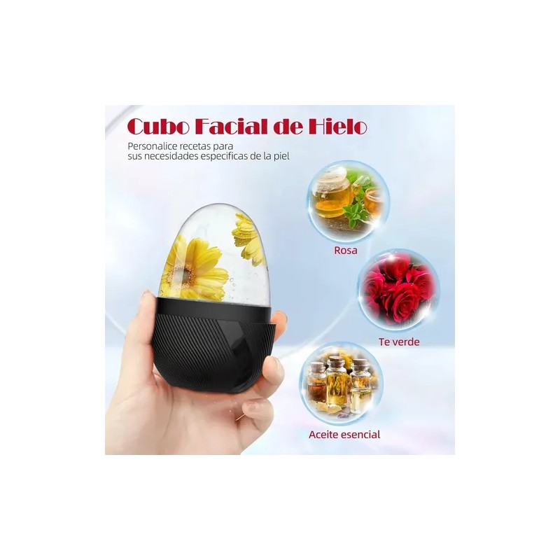 2pzs Rodillo Silicón Hielo Para Masaje Facial Reutilizable