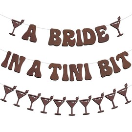 A Bride In A Tini Bit Banner Garland Espresso Martini Banner Party Decorations for Bridal Shower Bachelorette Espresso Martini Wedding Party Decor