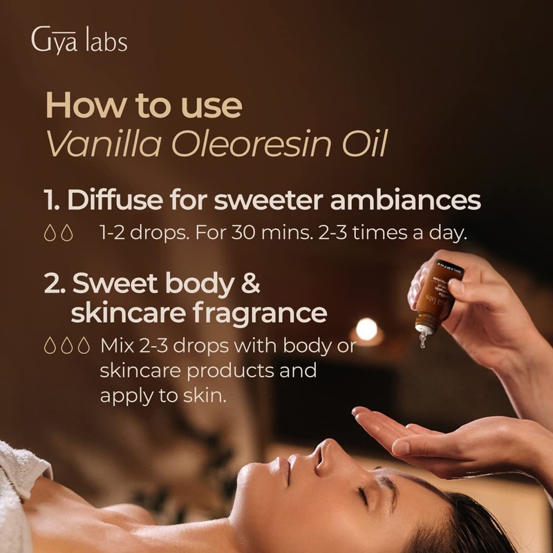 Gya Labs Vanilla Oleoresin Essential Oil (10ml) - Creamy, Sweet