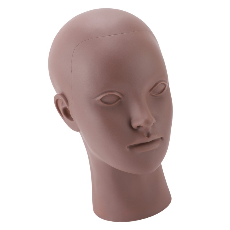 Female Bald Head Mannequin PVC Soft Rubber Human Skin Texture