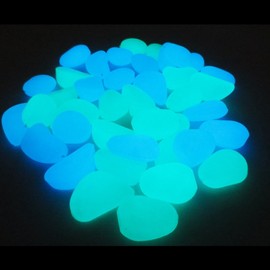 Luminous Stone, Luminous Stone, Blue, Green, 2 Colors, 0.8 - 1.2 inches (2 - 3 cm), 40 Pieces, For Planters, Interior Decoration, Etc