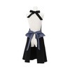 Francfranc Peplum Full Apron, New Life, Gift, blue / black