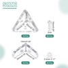 sourcing map 8 Set Acrylic Corner Bracket L-Shaped and Triangle