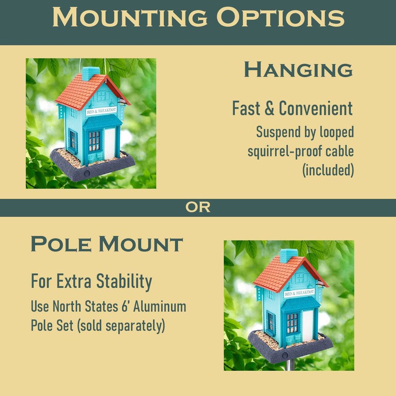 North States Village Collection Bed & Breakfast Birdfeeder: Easy Fill