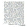 Peel & Stick Wallpaper Swatch - Blue Line Peonies Berries