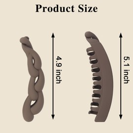 MOTIBACK Banana Hair Claw Clips 9PC Set (3 Styles) - Non-Slip Grip Clips for Thick Hair, Girls Women Ladies Hair Accessories with Gentle Hold