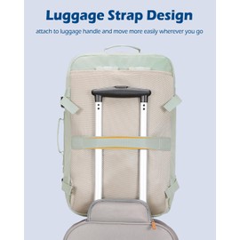 Hynes Eagle Carry on Backpack 38L Large Travel Backpack for Women Flight Approved Weekender Bag Laptop Backpack Men 15 inches Mint Green