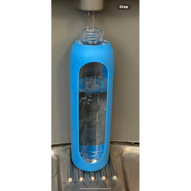 I AM THAT, SPEAK,DRINK,THINK, POSITIVE 32 oz borosilicate glass water
