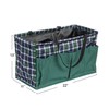 Household Essentials Plaid Utility Tote with Handles, Rectangular Krush Tote,
