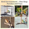 Gosknor Bird Perches for Cages, Wooden Rotating Parrot Perch Stand