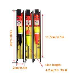 Hezhou 6-Piece Fishing Floats Set Fishing Floats Fishing Floats Set with Plumb Lead, Fishing Line and Hook (5#, 7#, 9#) for Coarse Fish, Trout, Eel, Zander, Ideal for Lake, River, Stream and Pond