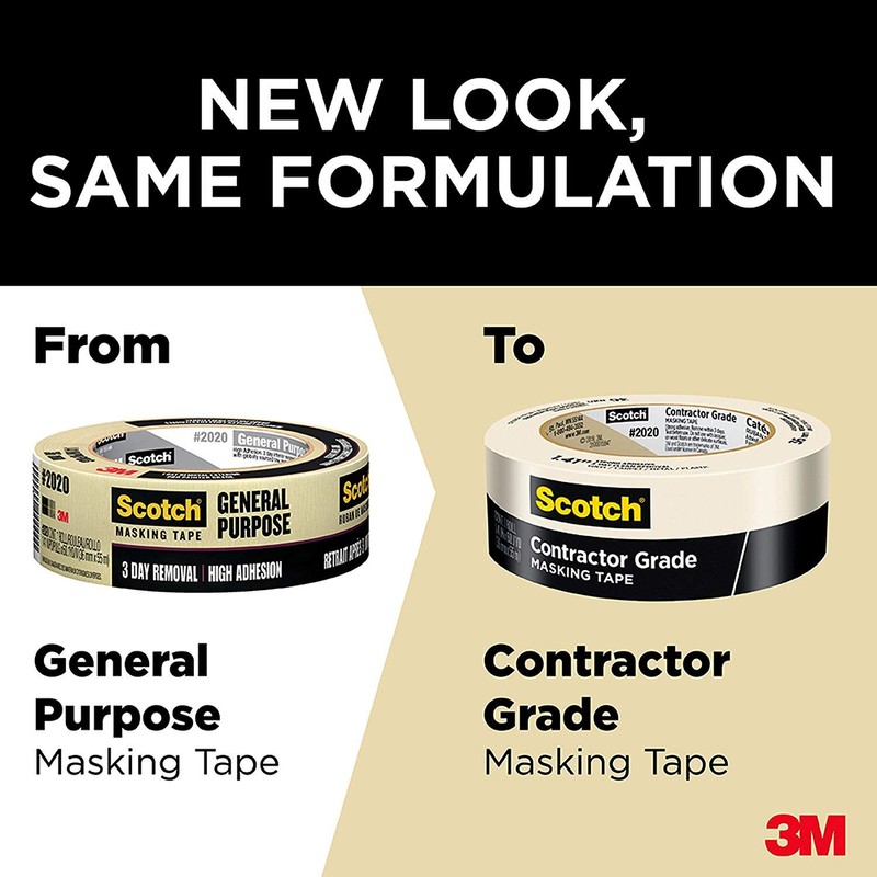 Scotch Contractor Grade Masking Tape, 1.41 inches by 60.1 yards