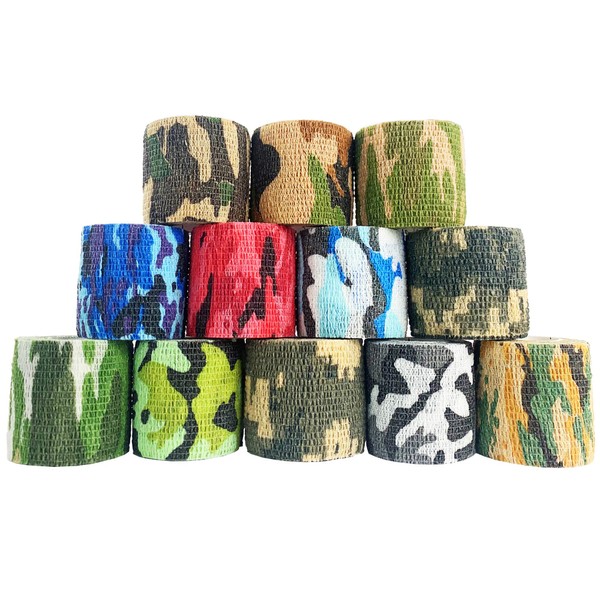 Inksafe Camouflage Assorted Colours Self Adherent Cohesive Bandages 5cm x