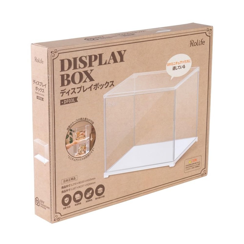Robotime Miniature House Acrylic Case for Dollhouse (Display Box) Assembly