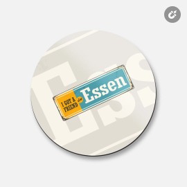 Unbranded Essen Retro Travel Tin Sign | 4'' X 4'' Round Decorative Magnet