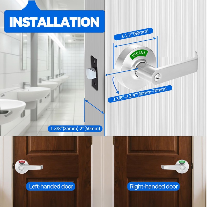 MUTEX Large Grade 2 Commercial Privacy Indicator Lock - Drop-in