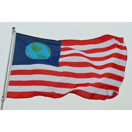 Fyon Large Re-Creation of The Earth Flag Old Freebie Flag 3X5Ft