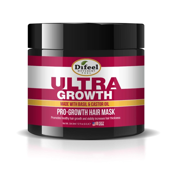 Difeel Ultra Growth Basil & Castor Hair Mask 12 oz.