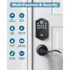 Lafossei Fingerprint Door Lock, Keyless Entry, Electronic Keypad Deadbolt, Front
