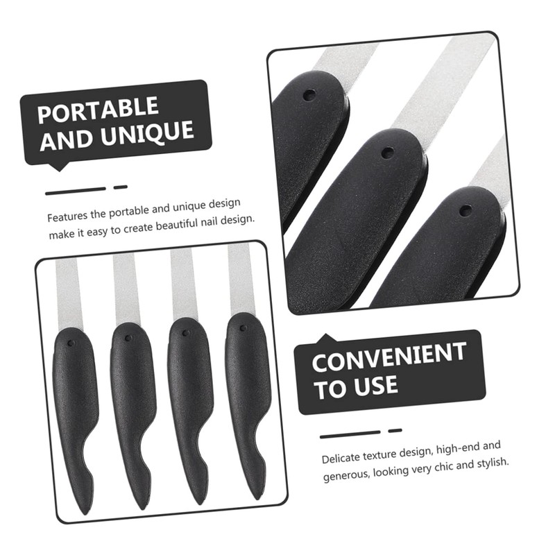 BIUDECO Folding Trim Nail File 8pcs Metal Nail Files Small
