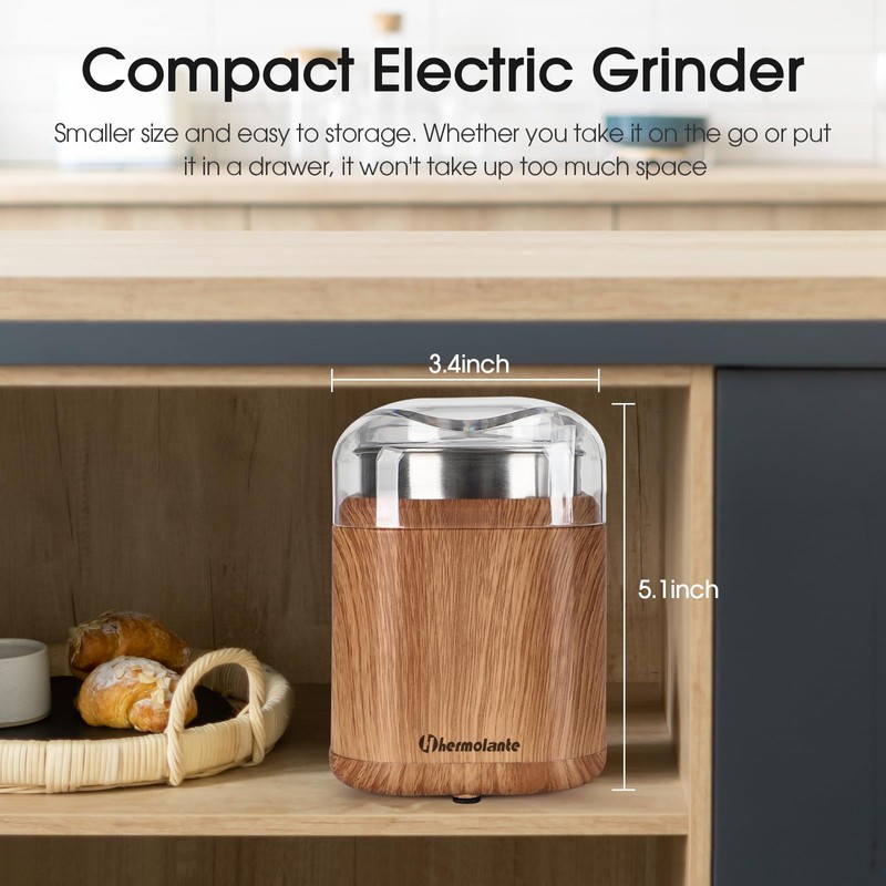 Hermolante Electric Herb Spice Grinder, 200 w Electric Grinder with