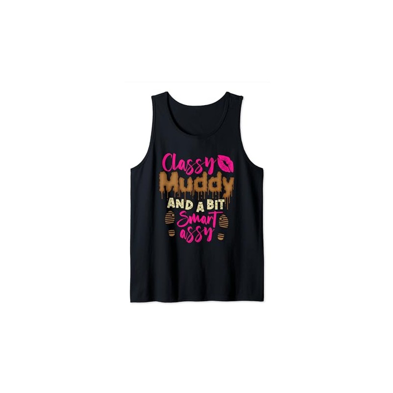 Funny Mud Run Girl Tank Top