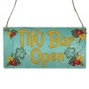 Second Ave Tiki Bar Summer Wooden Hanging Rectangle Home Bar