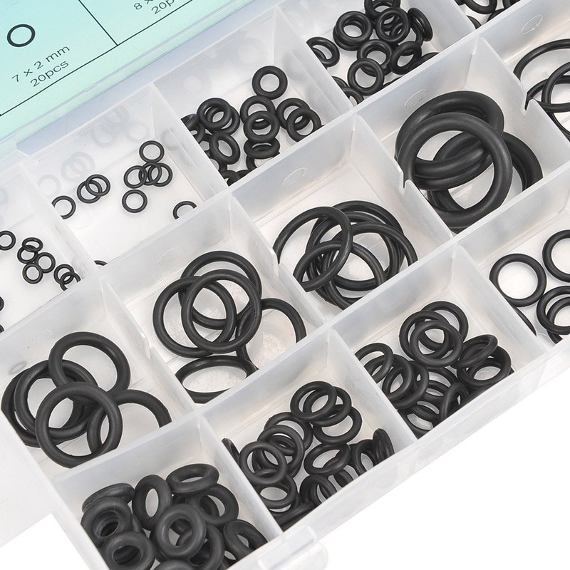 TIMESETL 225 Pieces Sealing Rings Set O Rings Assortment, NBR