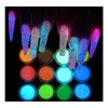 Nail Art Pigmento Glow In The Dark Neon Espejo Holografico Termico